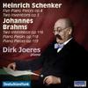 Heinrich Schenker / Brahms - Piano Works