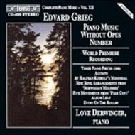 Grieg  Piano Music Without Opus Number | BIS BISCD620