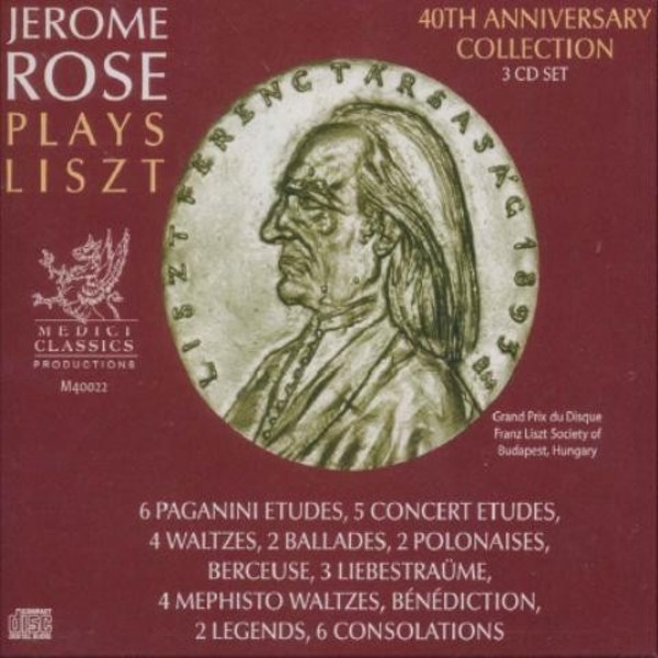 Jerome Rose plays Liszt | Medici Classics M40022