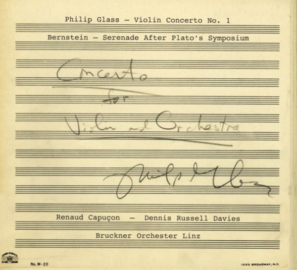 Glass - Violin Concerto no.1; Bernstein - Serenade | Orange Mountain Music OMM0114