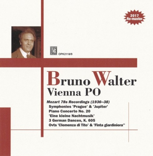 Bruno Walter: Mozart 78rpm Recordings (1936-38) | Opus Kura OPK21189