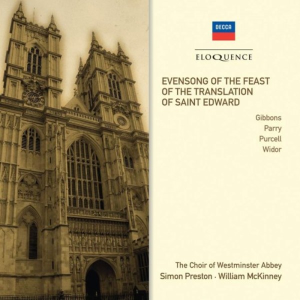 Evensong for the Feast of St Edward | Australian Eloquence ELQ4802076