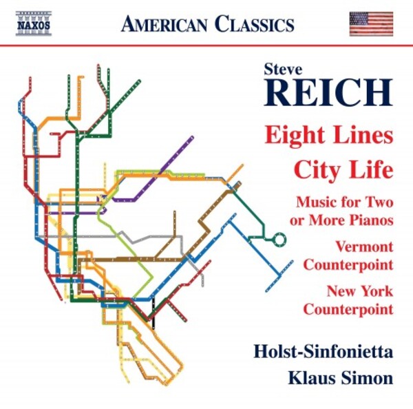 Reich - Eight Lines, City Life, Vermont & New York Counterpoint | Naxos - American Classics 8559682