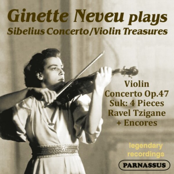 Sibelius - Violin Concerto; Suk - Four Pieces; Encores | Parnassus PACL95006