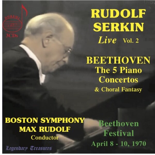 Rudolf Serkin Live Vol.2: Beethoven - 5 Piano Concertos, Choral Fantasy | Doremi DHR81657