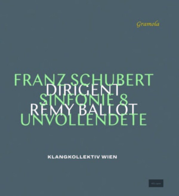 Schubert - Symphony no.8 (45rpm Vinyl LP) | Gramola 10004