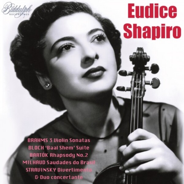 Eudice Shapiro plays Brahms Violin Sonatas & Other Works | Biddulph 850262