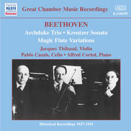 Beethoven - Archduke Trio, Kreutzer Sonata | Naxos - Historical 8110195
