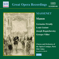 Massenet - Manon | Naxos - Historical 811020304
