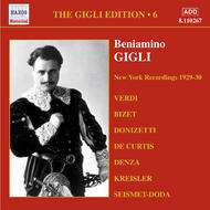 Gigli Edition vol.6 - New York Recordings (1928-1930) | Naxos - Historical 8110267