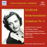 Mahler - Kindertotenlieder, Symphony no.4 | Naxos - Historical 8110876