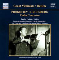 Prokofiev/Gruenberg - Violin Concertos | Naxos - Historical 8110942