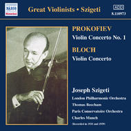 Prokofiev/Bloch - Violin Concertos, Bartok - Portrait | Naxos - Historical 8110973