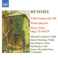 Hummel - Piano Trios, Piano Quartet in G major, Cello Sonata | Naxos 8557694